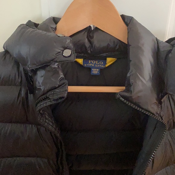Girls Polo Ralph Lauren black puffer jacket - Picture 4 of 6